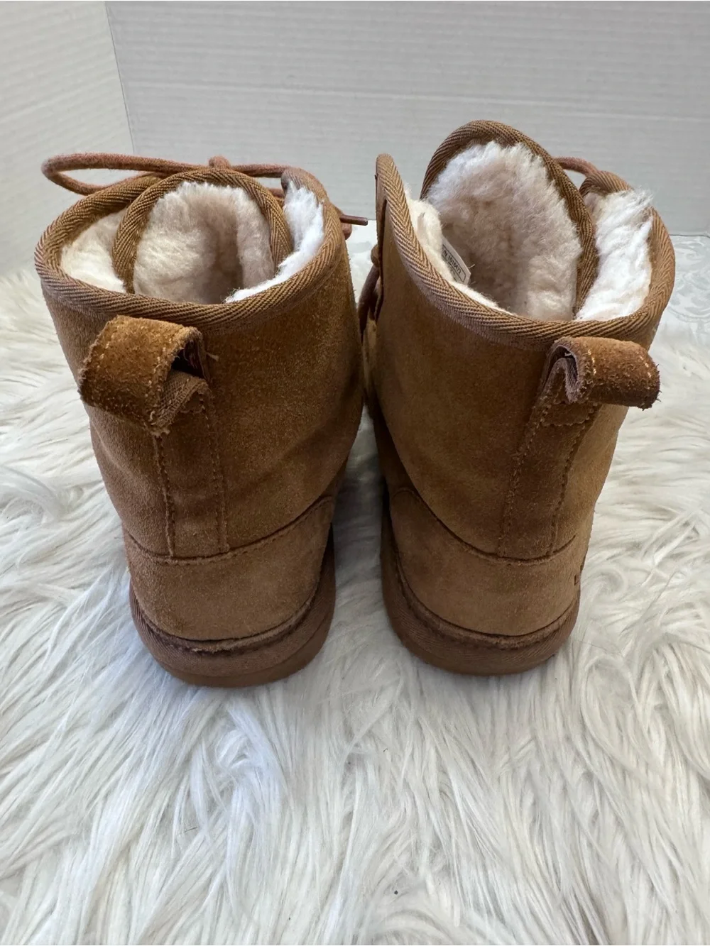 Ugg Harkley Mid Top Fleece Wool Lined Brown Casual Boots Men’s Size 8